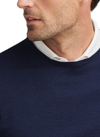 Peter Millar Men's Excursionist Flex Crew-Neck Sweater - Navy - XL