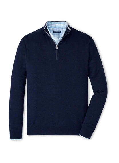 Peter Millar Men's Excursionist Flex Quarter-Zip - Navy - SM