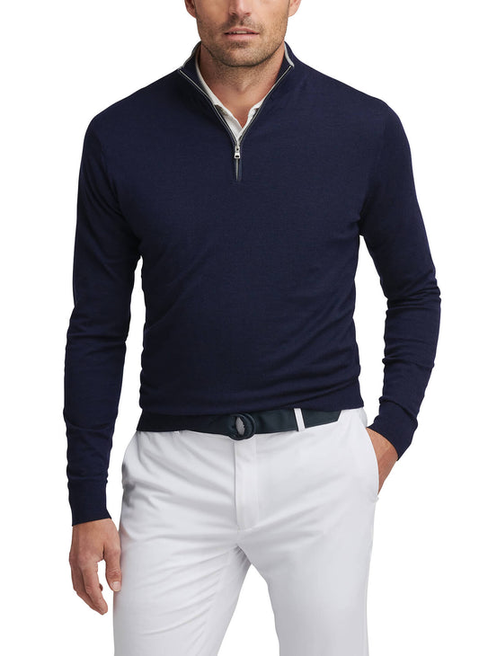 Peter Millar Men's Excursionist Flex Quarter-Zip - Navy - MD