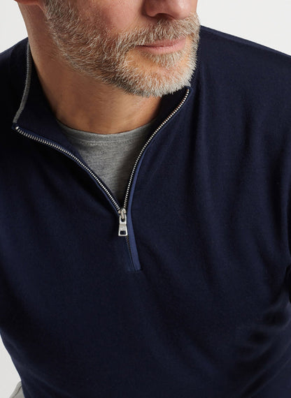 Peter Millar Men's Excursionist Flex Quarter-Zip - Navy - XXL