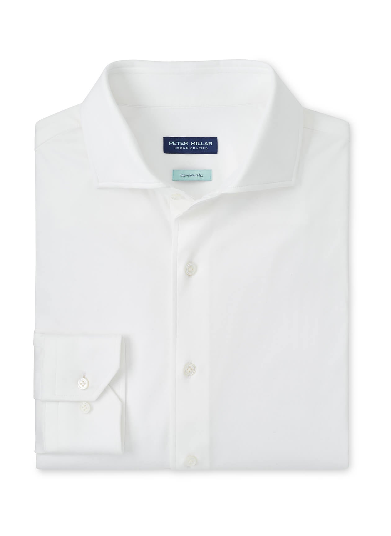Peter Millar Men's Excursionist Flex Solid Sport Shirt (Essential) - Blue Frost - MD