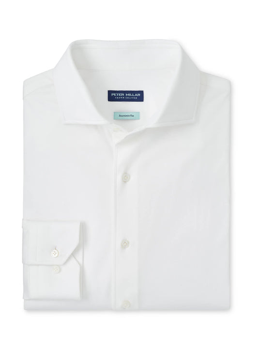 Peter Millar Men's Excursionist Flex Solid Sport Shirt (Essential) - Blue Frost - MD