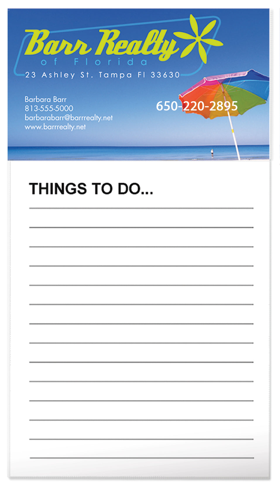 Good Value™ Business Card Magnet with 50-Sheet Notepad