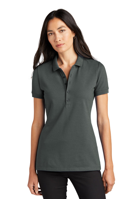 Front View of AnchorGrey Mercer+Mettle Women's Stretch Heavyweight Pique Polo MM1001  - XS