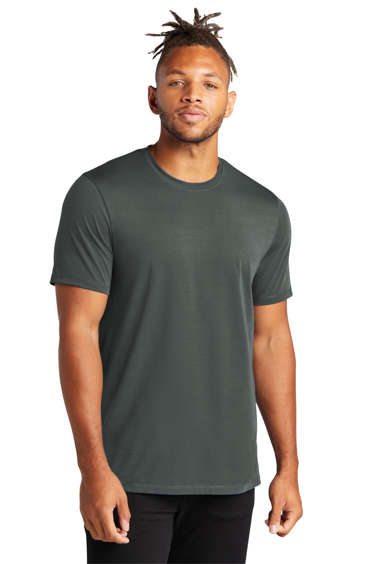 Front View of AnchorGrey Mercer+Mettle Stretch Jersey Crew MM1016  - XS