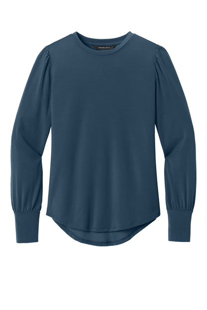 Mercer+Mettle Women's Stretch Jersey Long Sleeve Blouson Top MM1019