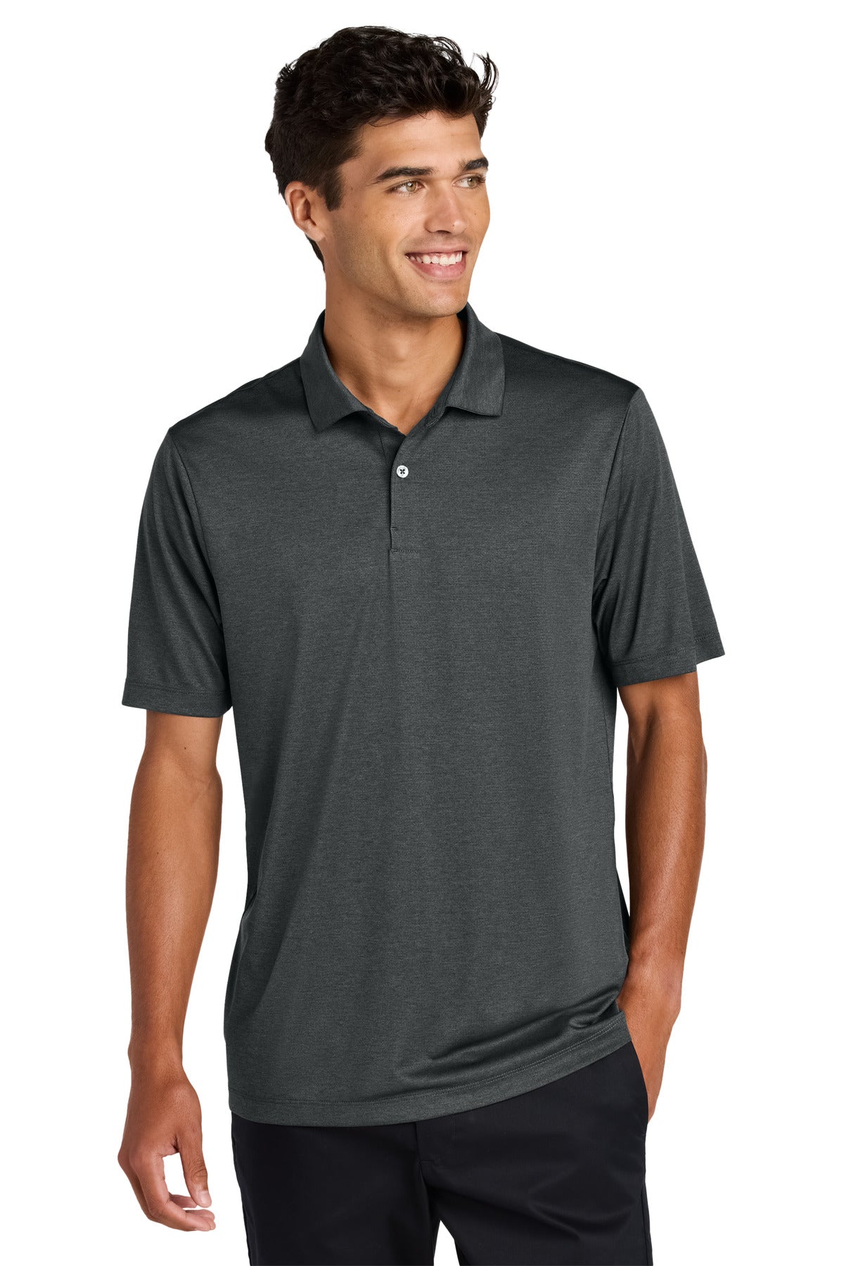 Front View of AnchorGyHt Mercer+Mettle Recharge Jersey Polo MM1020  - XS