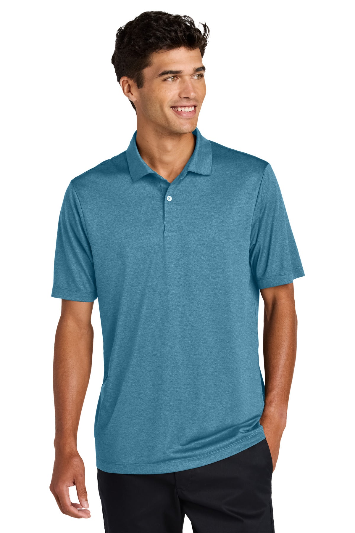 SanMar MM1020_harborblueheather_model_front.jpg