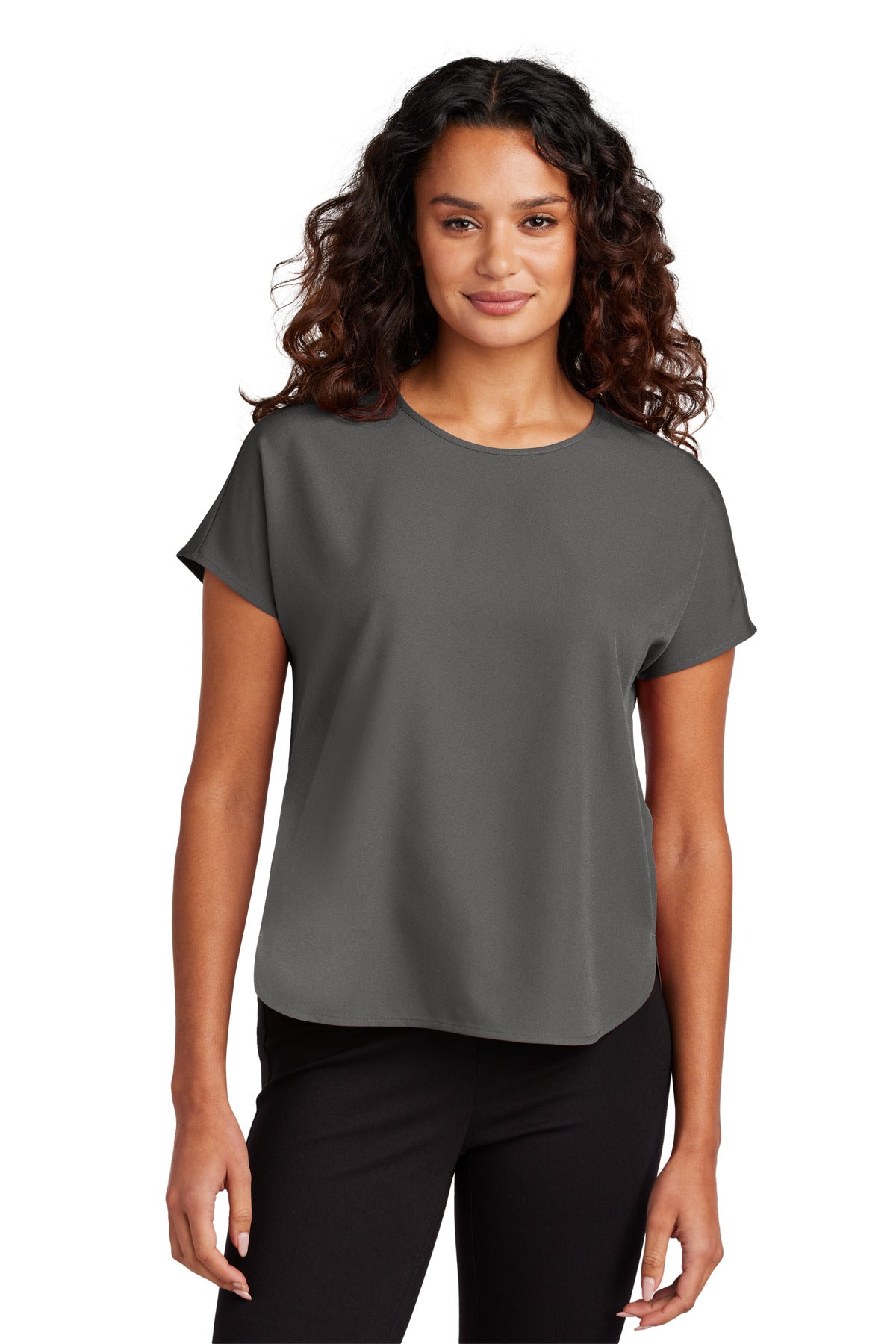 Front View of AnchorGrey Mercer+Mettle Women's Stretch Crepe Crew MM2015  - XS