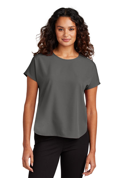Front View of AnchorGrey Mercer+Mettle Women's Stretch Crepe Crew MM2015  - XS