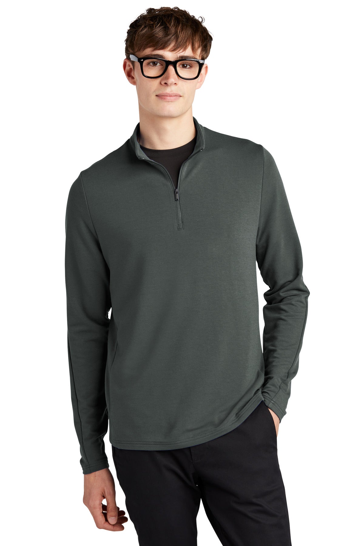Front View of AnchorGrey Mercer+Mettle Stretch 1/4-Zip Pullover MM3010  - XS