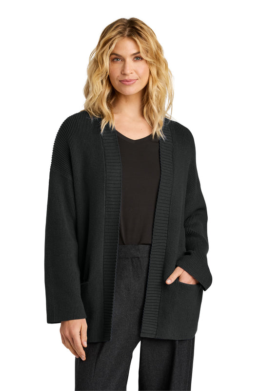 Front View of DeepBlack Mercer+Mettle Women's Open Cardi MM3021  - XS