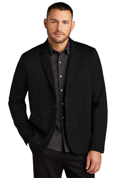 Front View of DeepBlack Mercer+Mettle Relaxed Knit Blazer MM3030  - XS