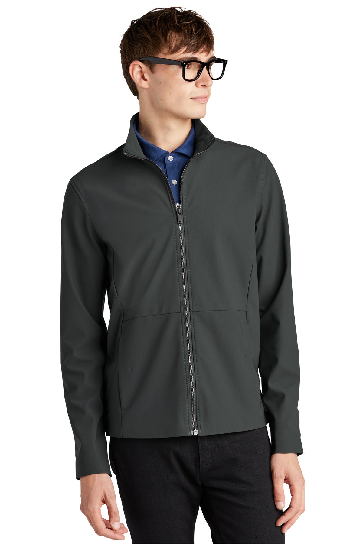 Front View of AnchorGrey Mercer+Mettle Faille Soft Shell MM7100  - XS