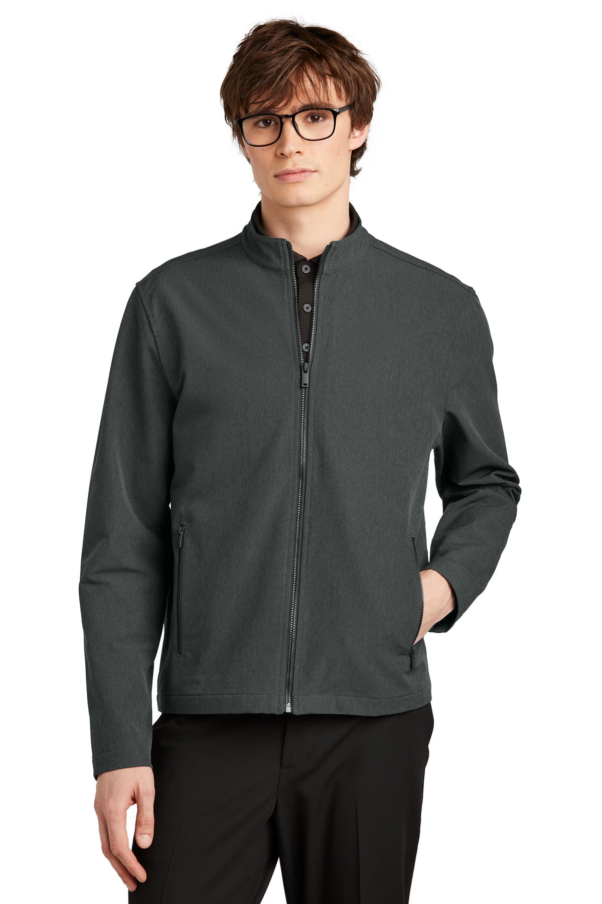 Front View of AnchorGyHt Mercer+Mettle Stretch Soft Shell Jacket MM7102  - XS