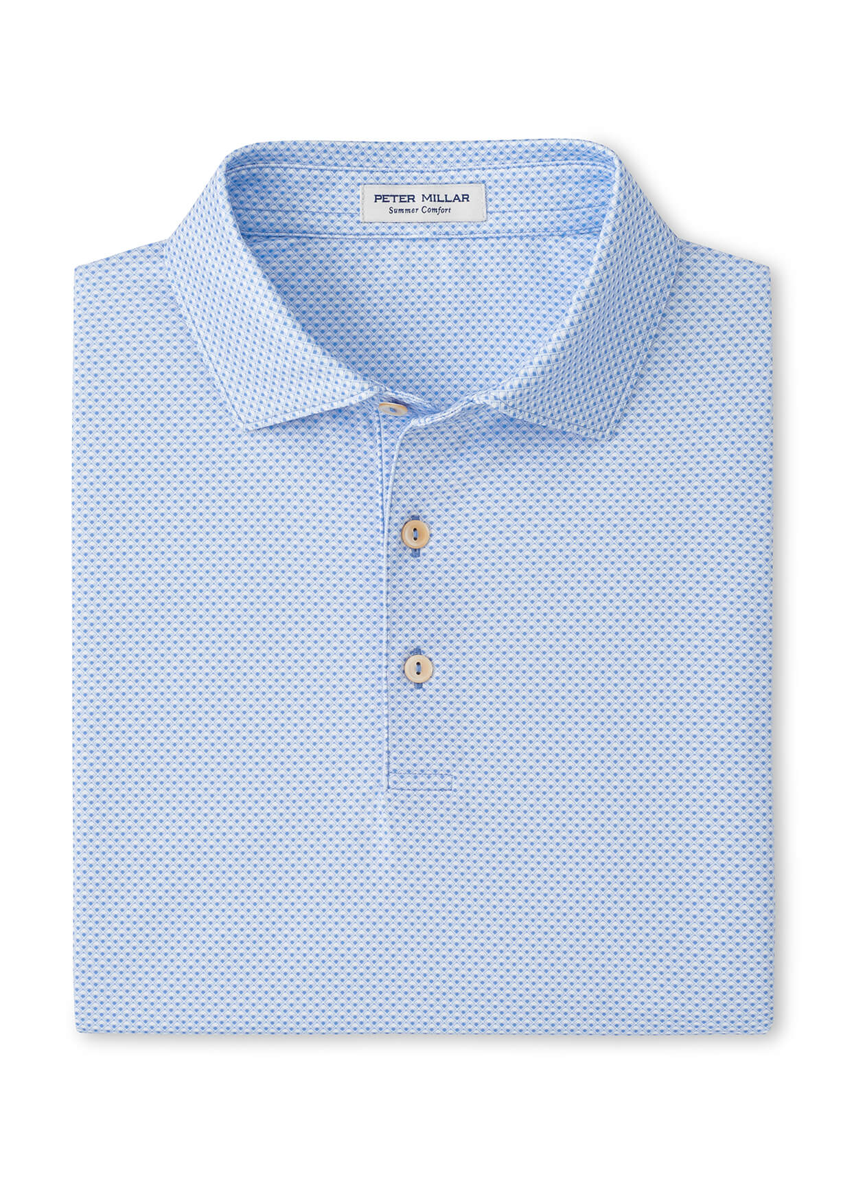 Peter Millar Men's Medina Performance Jersey Polo - Bluebird - SM