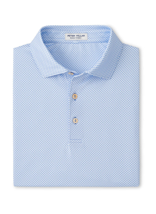 Peter Millar Men's Medina Performance Jersey Polo - Bluebird - SM