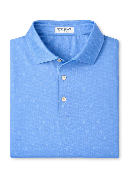 Peter Millar Men's Guitar Solo Performance Jersey Polo - Bluebird - SM