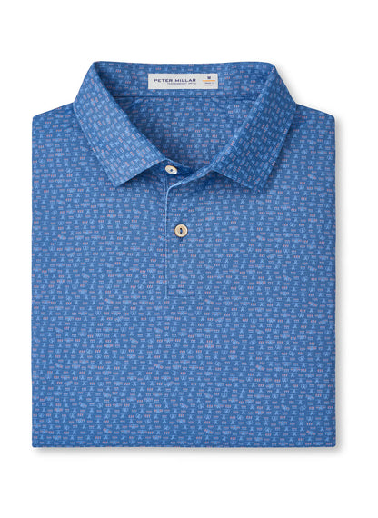 Peter Millar Men's Featherweight Flights Performance Polo - Windsor Blue - SM