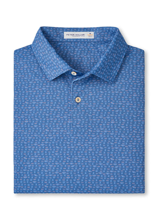 Peter Millar Men's Featherweight Flights Performance Polo - Windsor Blue - SM