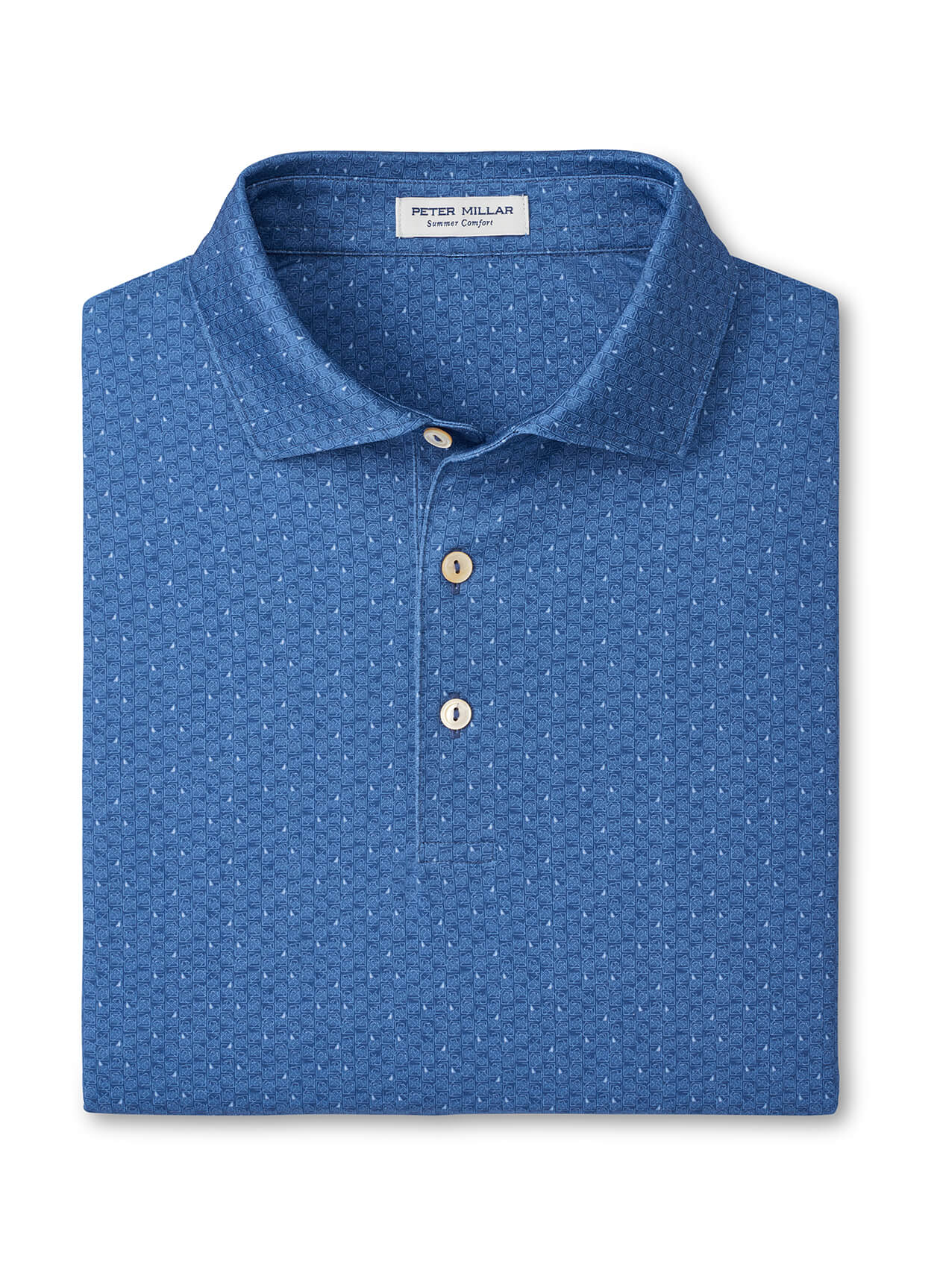Peter Millar Men's Negroni Performance Jersey Polo - Windsor Blue - SM
