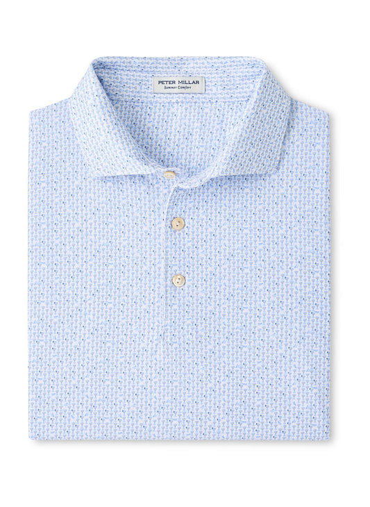 Peter Millar Men's Paper Plane Performance Jersey Polo - White - SM