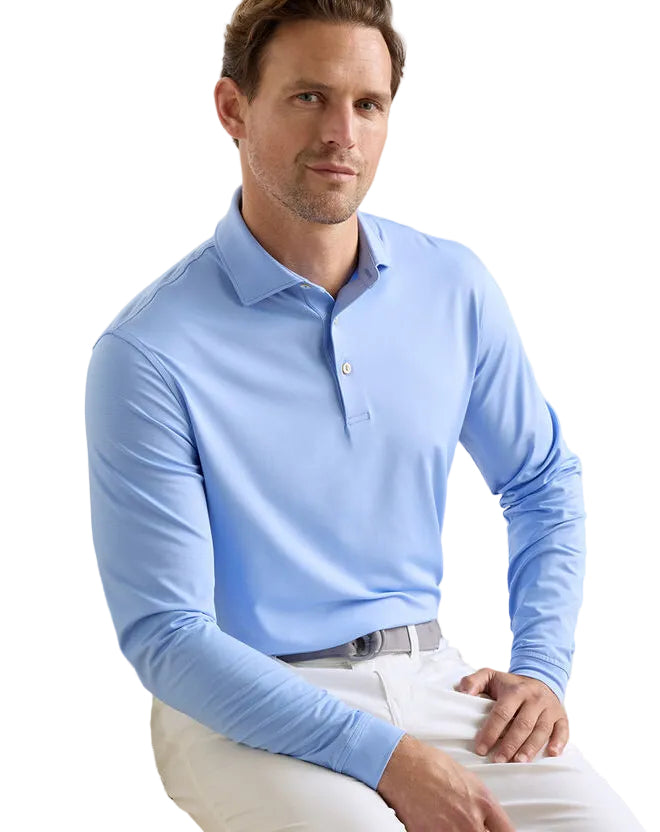 Peter Millar Men's Holden Long-Sleeve Performance Jersey Polo