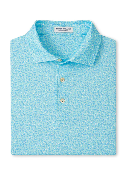 Peter Millar Men's Jellyfish Performance Jersey Polo - Clearwater - SM