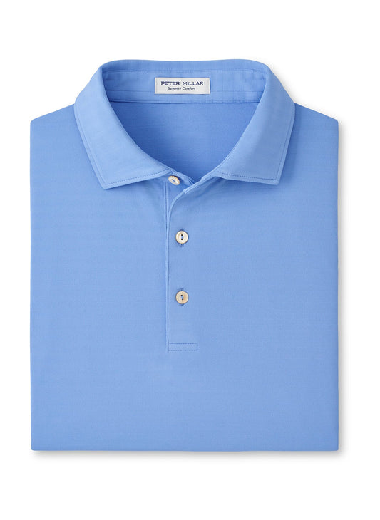 Peter Millar Men's Clark Performance Jersey Polo - Bluebird - SM