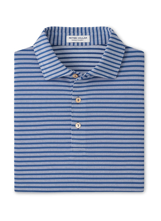Peter Millar Men's Clark Performance Jersey Polo - Bluebird - LG