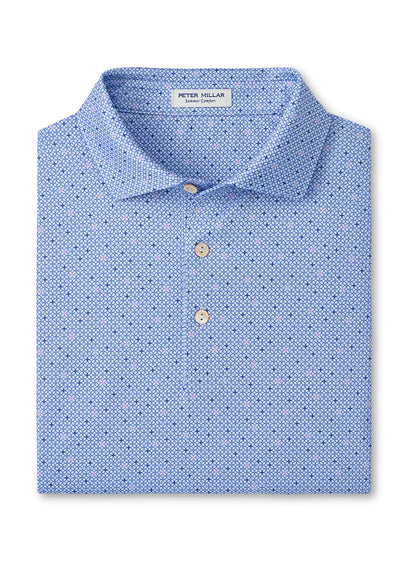 Peter Millar Men's Barrier Performance Jersey Polo - Stream Blue - SM