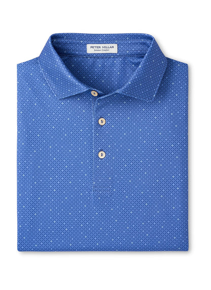 Peter Millar Men's Barrier Performance Jersey Polo - Stream Blue - MD