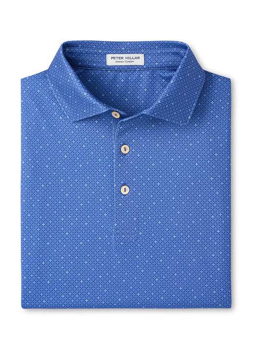 Peter Millar Men's Barrier Performance Jersey Polo - Stream Blue - MD