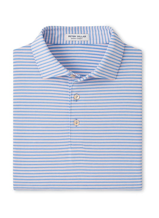 Peter Millar Men's Owens Performance Jersey Polo - Bluebird - SM
