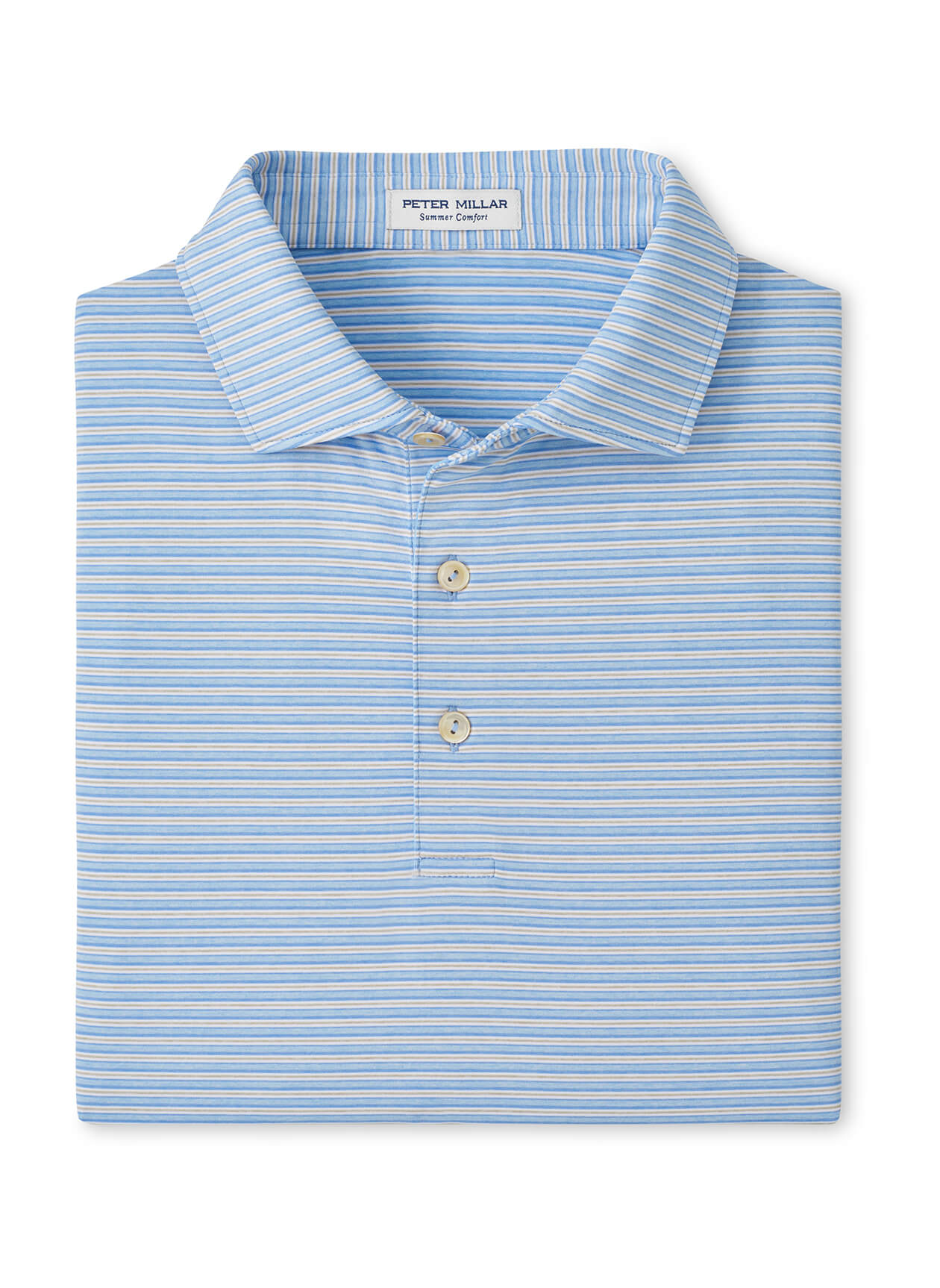 Peter Millar Men's Owens Performance Jersey Polo - Bluebird - MD
