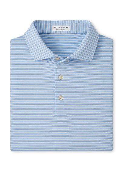 Peter Millar Men's Owens Performance Jersey Polo - Bluebird - MD