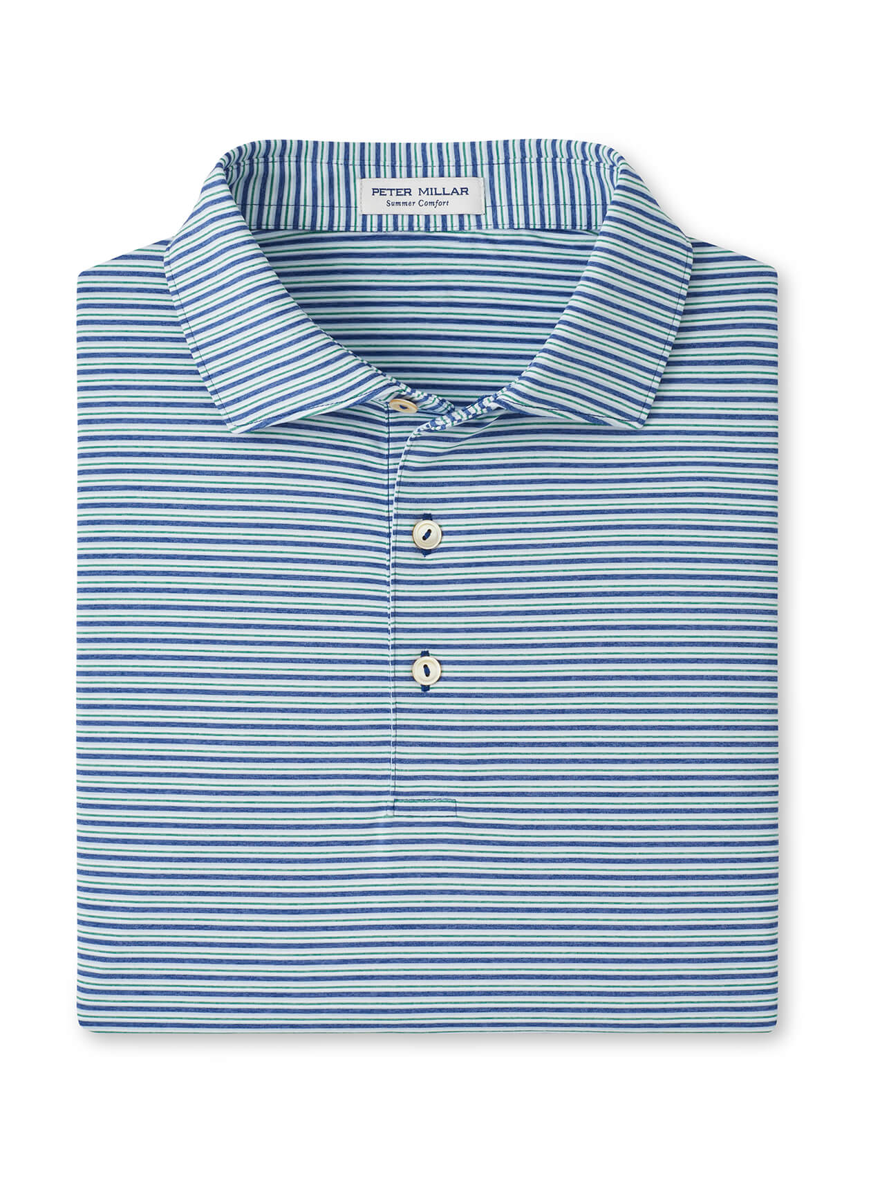 Peter Millar Men's Owens Performance Jersey Polo - Bluebird - LG