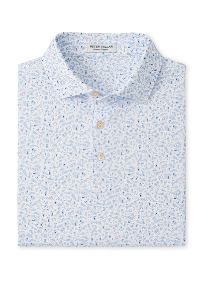 Peter Millar Men's Nice Shot Performance Jersey Polo - White - SM