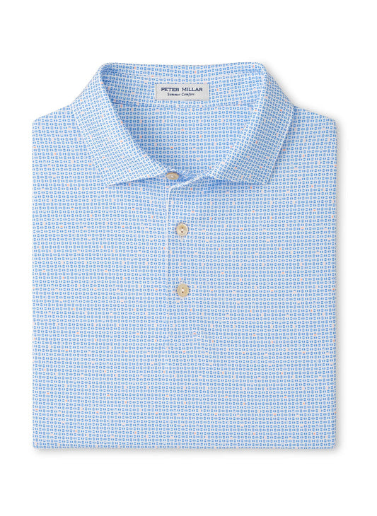 Peter Millar Men's Alta Performance Jersey Polo - White - SM