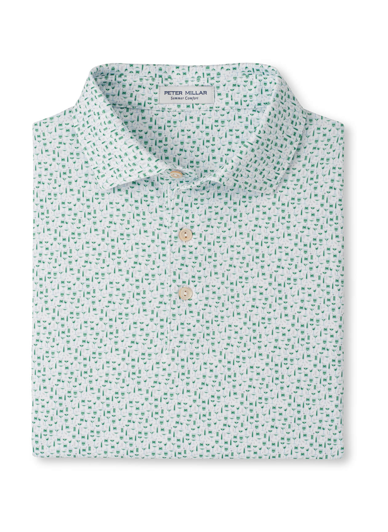 Peter Millar Men's Cheers Performance Jersey Polo - White - SM