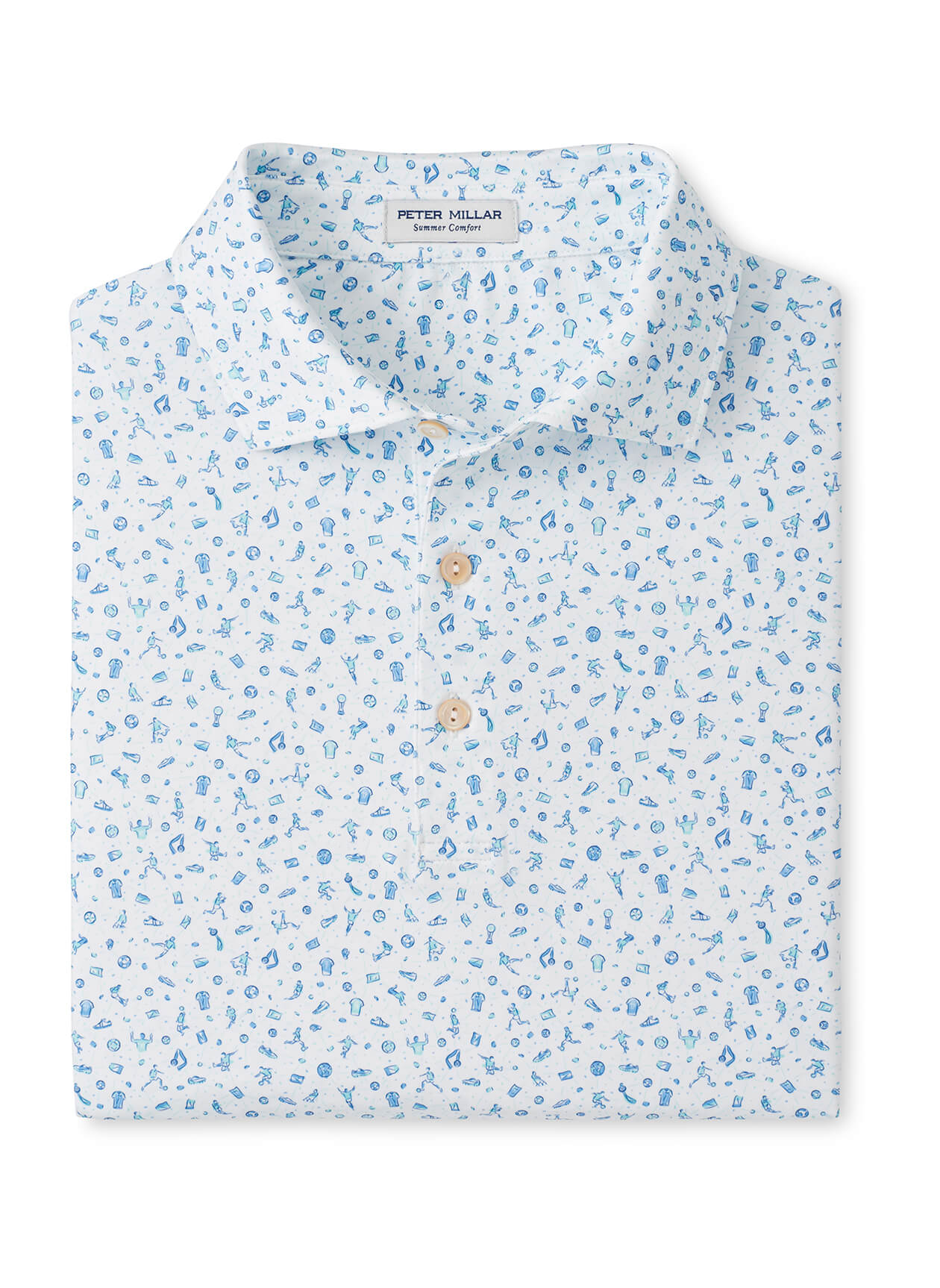 Peter Millar Men's Goalie Performance Jersey Polo - White - SM