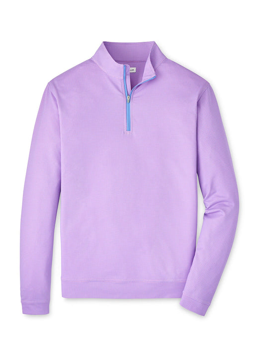 Peter Millar Men's Perth Basketweave Performance Quarter-Zip - Cottage Blue - MD