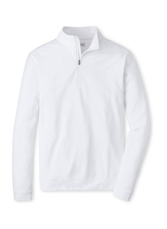 Peter Millar Men's Perth Cross-Hatch Performance Quarter-Zip SP26 - Stream Blue - MD