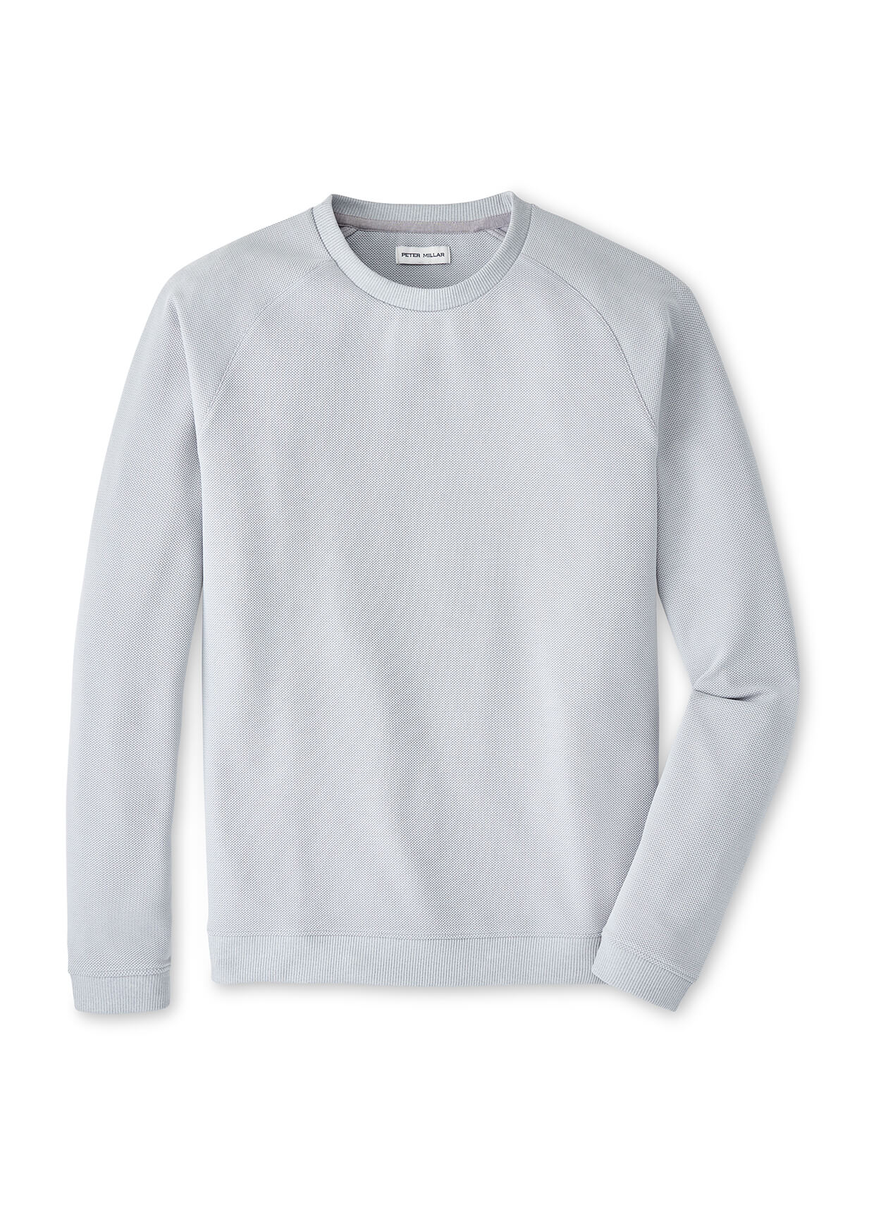 Peter Millar Men's Cradle Pique Performance Crewneck SP26 - British Grey - SM