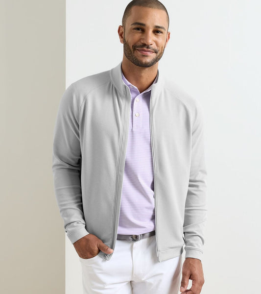 Peter Millar Men's Cradle Pique Performance Full-Zip Cardigan