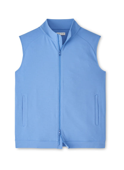 Peter Millar Men's Cradle Pique Performance Full-Zip Vest - Bluebird - SM