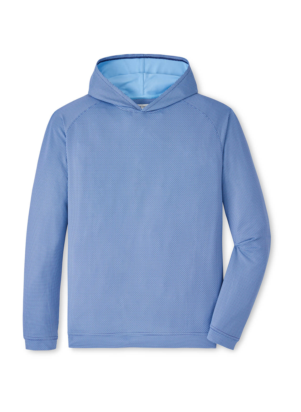 Peter Millar Men's Pine Houndstooth Performance Hoodie - Gale Grey - MD