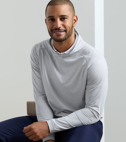 Peter Millar Men's Pine Houndstooth Performance Hoodie