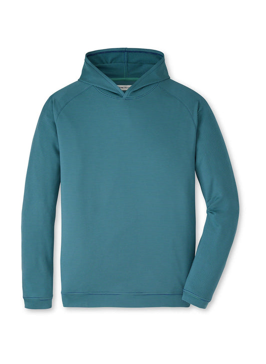 Peter Millar Men's Pine Sugar Stripe Performance Hoodie SP26 - Biscuit - MD
