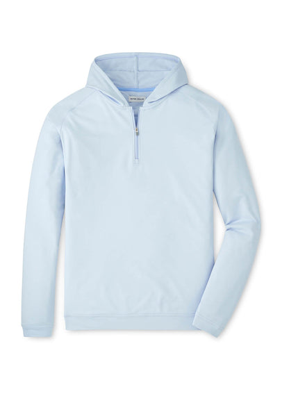 Peter Millar Men's Pine Performance Quarter-Zip Hoodie - Navy - MD